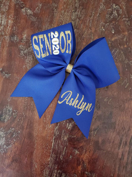 Senior Cheer Bow/Softball bow/Dance Bow with Name