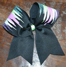 Load image into Gallery viewer, Colorful Paint Drip Cheer Bow
