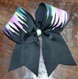 Colorful Paint Drip Cheer Bow / Softball Bow / Dance Bow