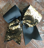 Tick Tock Reversible Sequins Cheer Bow/Dance Bow