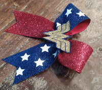 Mini Wonder Woman Cheer Bow KeyChain/Superhero KeyChain