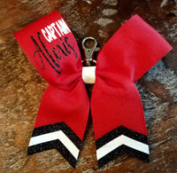 MINI Chevron Tail Bow Key-chain with 2 Names