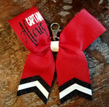 MINI Chevron Tail Bow Key-chain with 2 Names