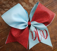 Monogrammed Cheer Bow/Softball Bow/Dance Bow