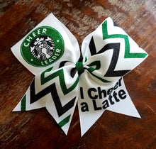 Load image into Gallery viewer, "I Cheer a Latte" Cheet Bow
