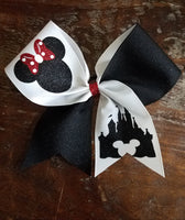 Minnie Cheer Bow with Glitter on Half