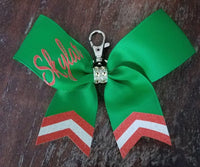 MINI Chevron Tail Bow Key-chain with 2 Names