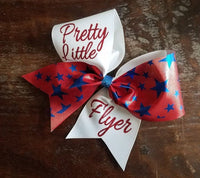 Tick Tock Star Cheer bow/Softball Bow/ Dance Bow