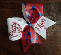 Tick Tock Star Cheer bow/Softball Bow/ Dance Bow