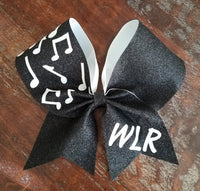 Music note cheer bow.