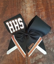 Load image into Gallery viewer, Chevron Tail Cheer/Softball/Dance Bow with 2 Names
