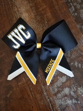 Load image into Gallery viewer, Chevron Tail Cheer/Softball/Dance Bow with 2 Names
