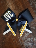 Layered Chevron Tail Cheer Bow /Softball Bow/Dance Bow with 2 Names