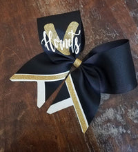 Load image into Gallery viewer, Chevron Tail Cheer/Softball/Dance Bow with 2 Names
