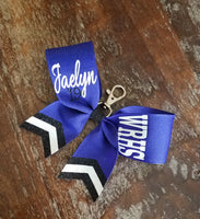 MINI Chevron Tail Bow Key-chain with 2 Names