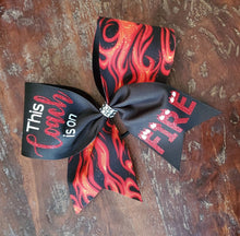 Load image into Gallery viewer, This Girl is On Fire Cheer Bow
