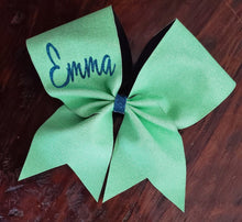 Load image into Gallery viewer, FULL Glitter Cheer/Dance/Competition Bow with 1 Name.
