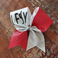 FULL Glitter Cheer Bow/ Dance Bow/Competition Bow with 1 Name.
