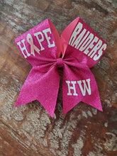Load image into Gallery viewer, FULL Glitter Cheer/Dance/ Competition Bow with 3 Names.

