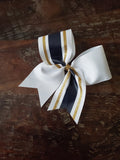 Striped Cheer Bow/Softball Bow/Dance bow