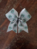 Coffee Cheer Bow with licensed Starbucks fabric