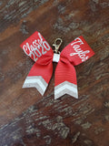 MINI Chevron Tail Bow Key-chain with 2 Names