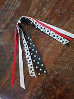 Soccer Spirit ribbons/ Pony O/Hair Streamers/Pigtail Ribbons
