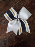 Striped Cheer Bow/Softball Bow/Dance bow