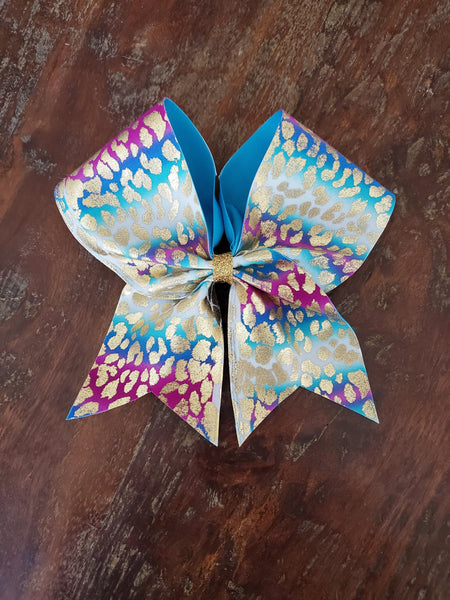 Ombre Metallic Cheer Bow/Softball Bow/Dance Bow