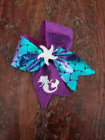 Mermaid Tick Tock Bow with 3D image