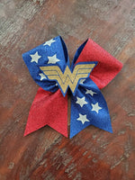Wonder Woman Cheer Bow with 3D image