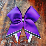 Layered Chevron Tail Cheer bow/Softball Bow/Dance Bow with 2 Names