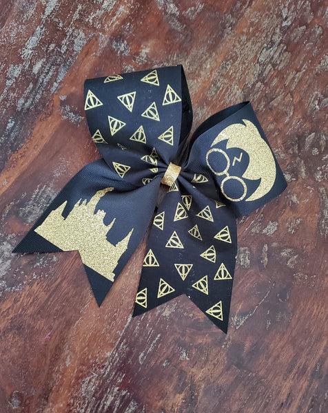 Wizard Cheer Bow with Licensed Harry Potter Fabric Harry