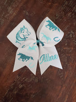 Horse Themed Cheer bow/ Horse Party Bow