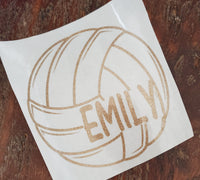 Volleyball Water bottle Vinyl Sticker/Decal with Name