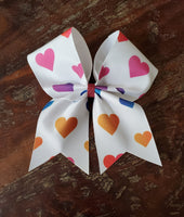 Heart Cheer bow/Valentine's Bow