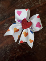 Heart Cheer bow/Valentine's Bow