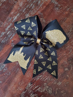 Wizard Cheer Bow with licensed harry potter fabric