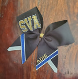 Layered Chevron Tail Cheer Bow /Softball Bow/Dance Bow with 2 Names