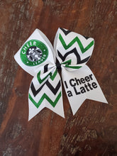 Load image into Gallery viewer, "I Cheer a Latte" Cheet Bow
