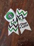 "I Cheer a Latte" Cheet Bow