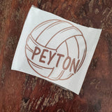 Volleyball Water bottle Vinyl Sticker/Decal with Name