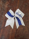 Striped Cheer Bow/Softball Bow/Dance Bow with Name