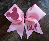 Mickey Cheer Bow with Name