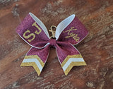 MINI Bow FULL Glitter Key-Chain Bow with 2 Names