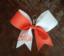 Load image into Gallery viewer, MINI Bow Key-chain with Half Glitter and 1 Name
