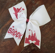 Load image into Gallery viewer, Princess Fairy Cheer Bow with Name
