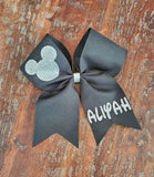 Mickey Cheer Bow with Name