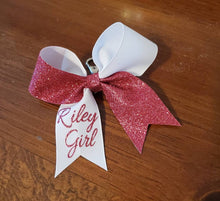 Load image into Gallery viewer, MINI Bow Key-chain with Half Glitter and 1 Name
