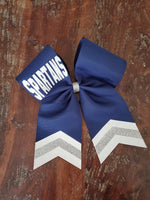 Custom Blue Cheer Bow /Dance Bow / Softball Bow with Name